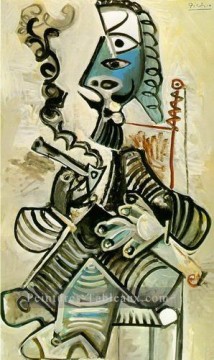 Homme à la pipe 1968 cubisme Pablo Picasso Peinture à l'huile
